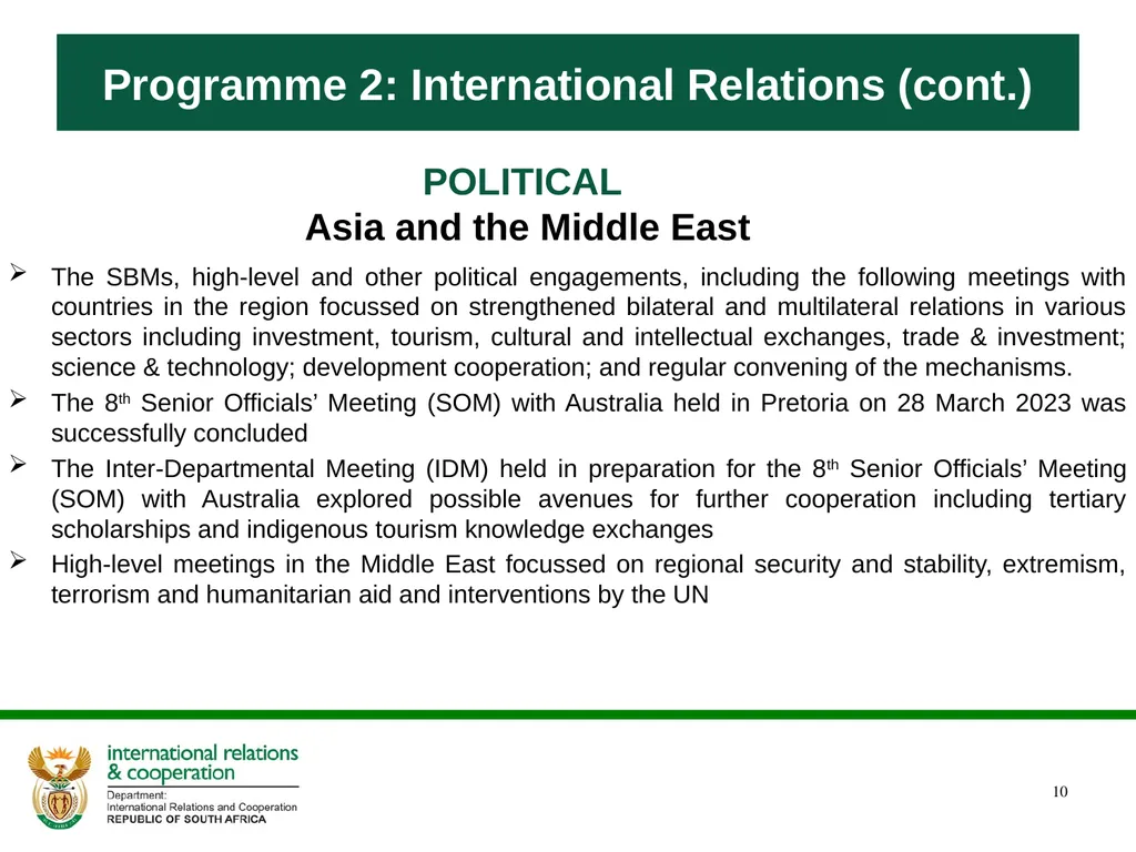 Quarter 4 Report on Performance Information and - slide 10 of 45