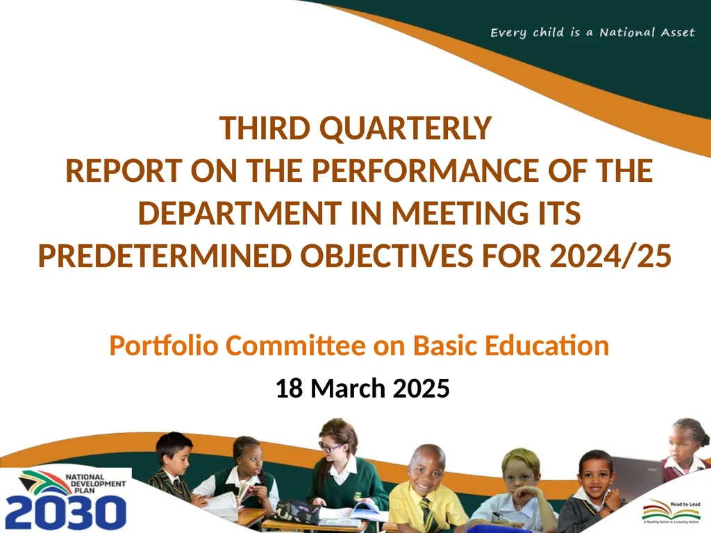 THIRD QUARTERLY REPORT ON THE PERFORMANCE OF THE