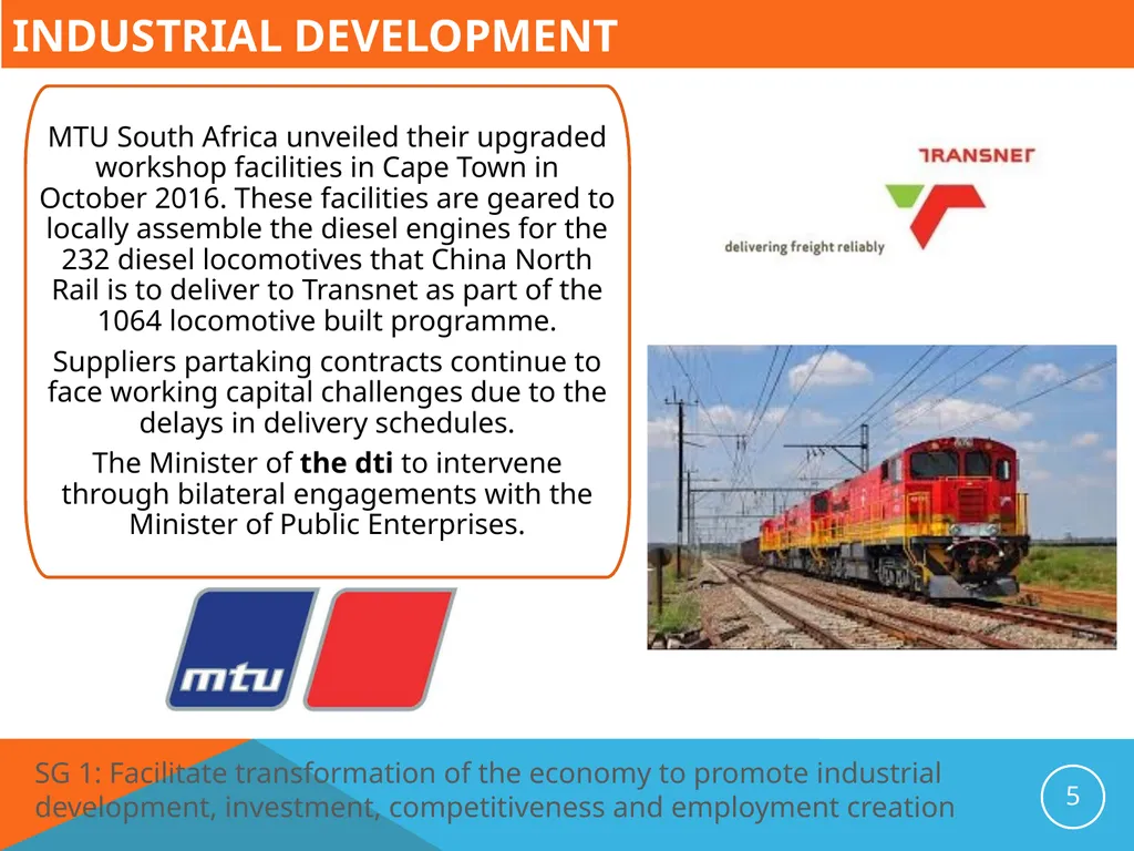 Presentation to the Portfolio Committee on Trade - slide 5 of 37