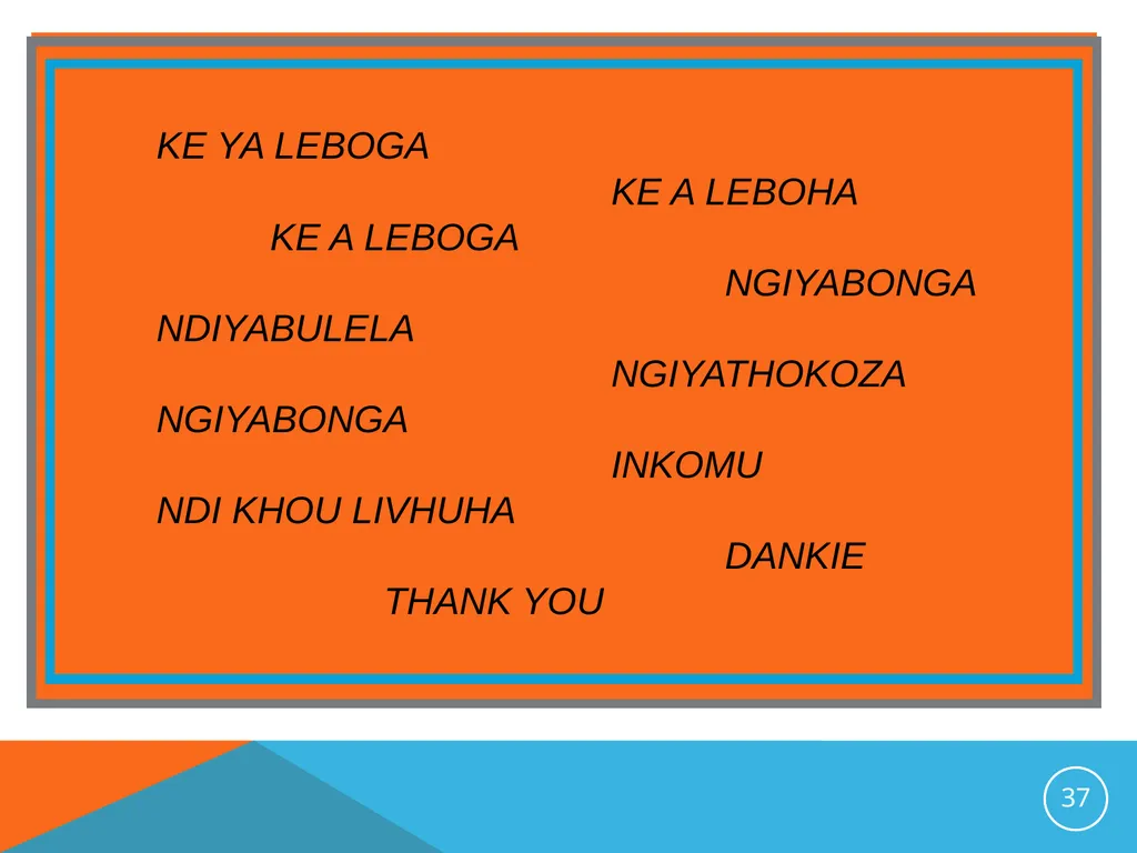 Presentation to the Portfolio Committee on Trade - slide 37 of 37