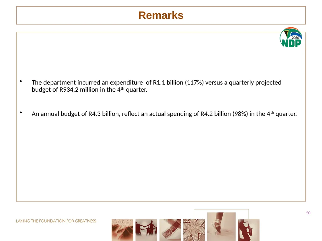 fourth QUARTER PERFORMANCE REPORT - slide 50 of 52