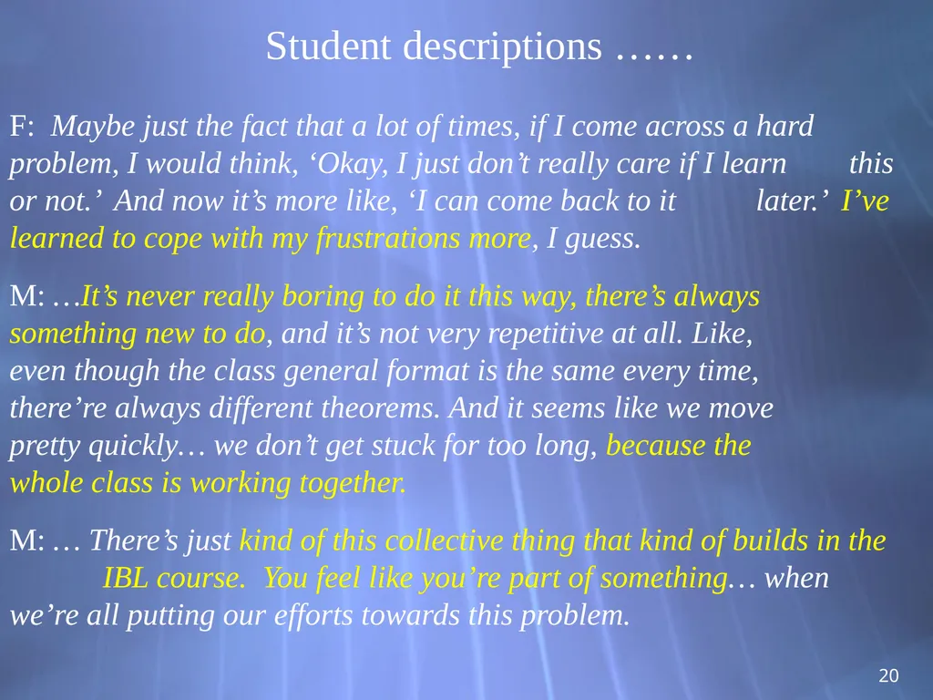 PERC, Portland July 18th, 2013 From Theory to - slide 20 of 24