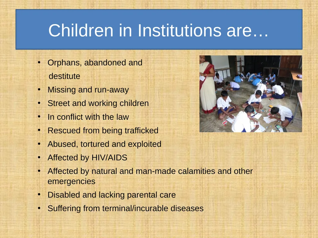 De-institutionalization and Family Reunification - slide 6 of 21