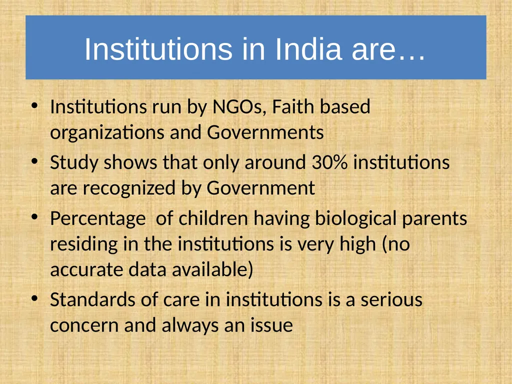 De-institutionalization and Family Reunification - slide 5 of 21