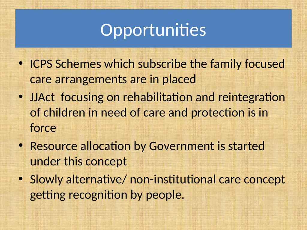 De-institutionalization and Family Reunification - slide 19 of 21