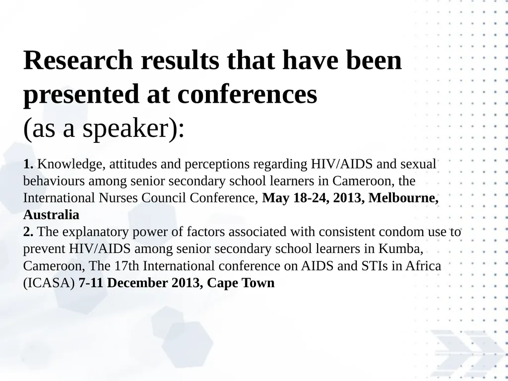Elvis Enowbeyang Tarkang, PhD Chemical Pathologist - slide 3 of 16
