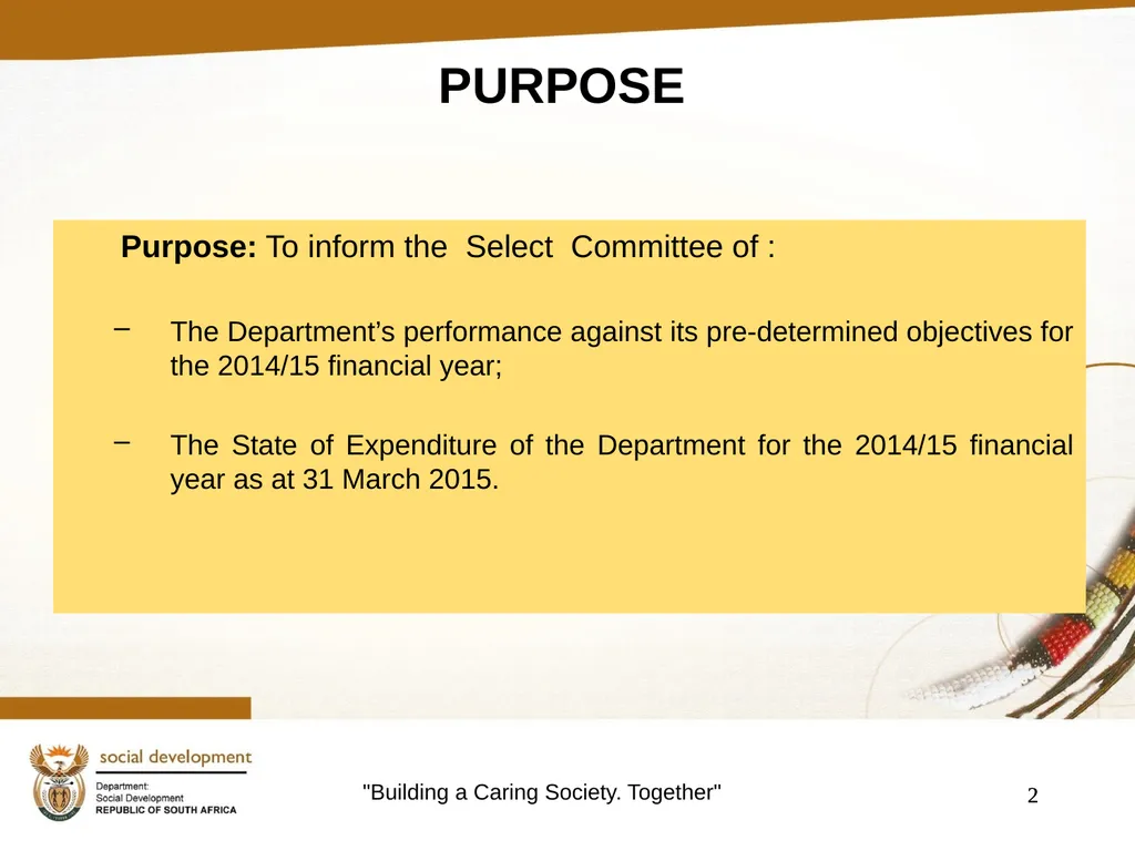 "Building a Caring Society. Together" 1 DSD Annual - slide 2 of 108