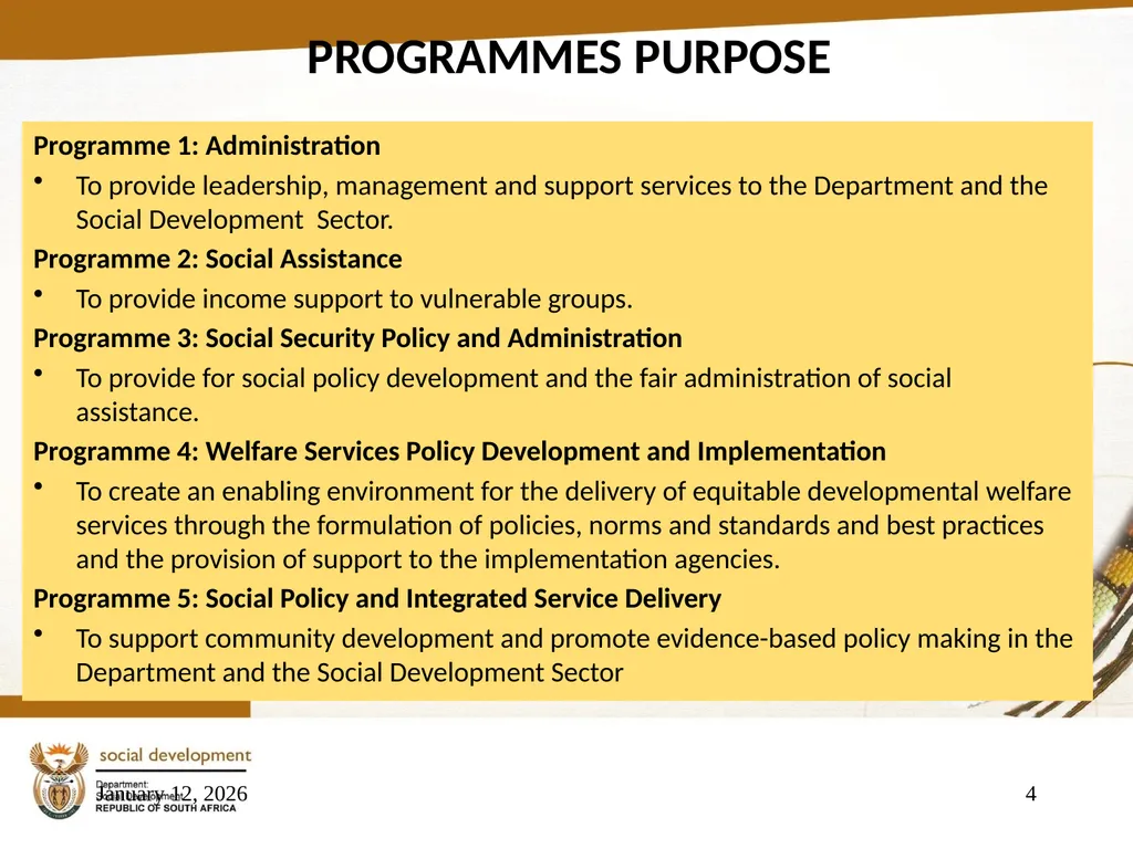 "Building a Caring Society. Together" 1 DSD Annual - slide 4 of 108