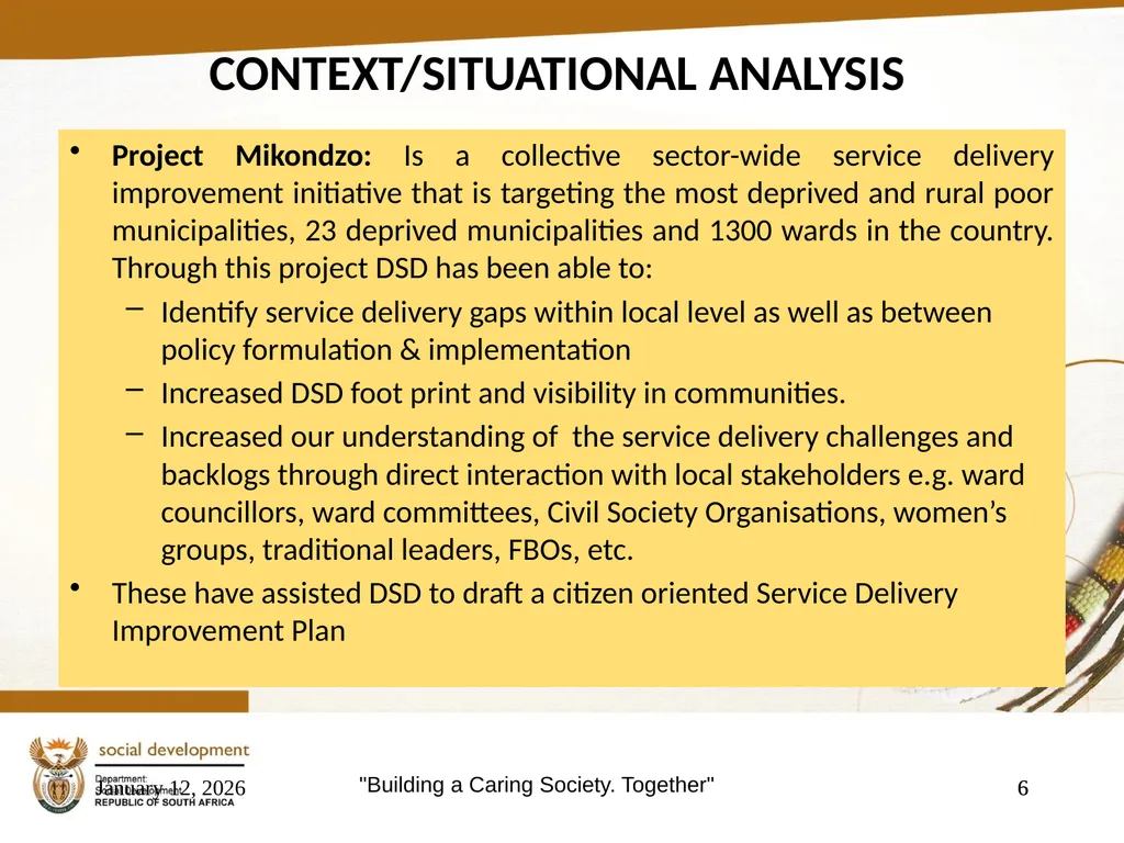 "Building a Caring Society. Together" 1 DSD Annual - slide 6 of 108
