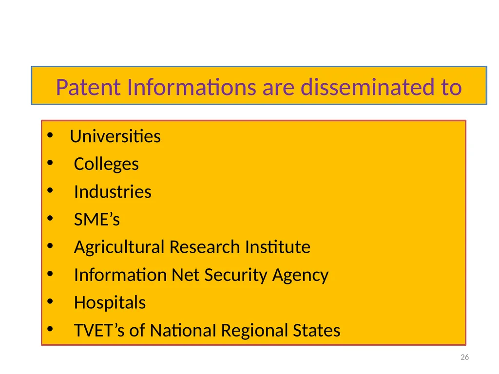 May 6 to 8, Cairo/Egypt Second WIPO Inter-Regional - slide 26 of 34