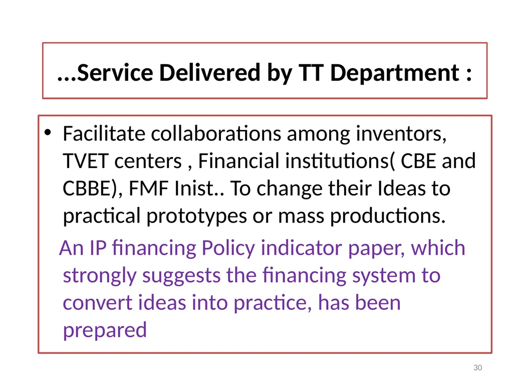 May 6 to 8, Cairo/Egypt Second WIPO Inter-Regional - slide 30 of 34