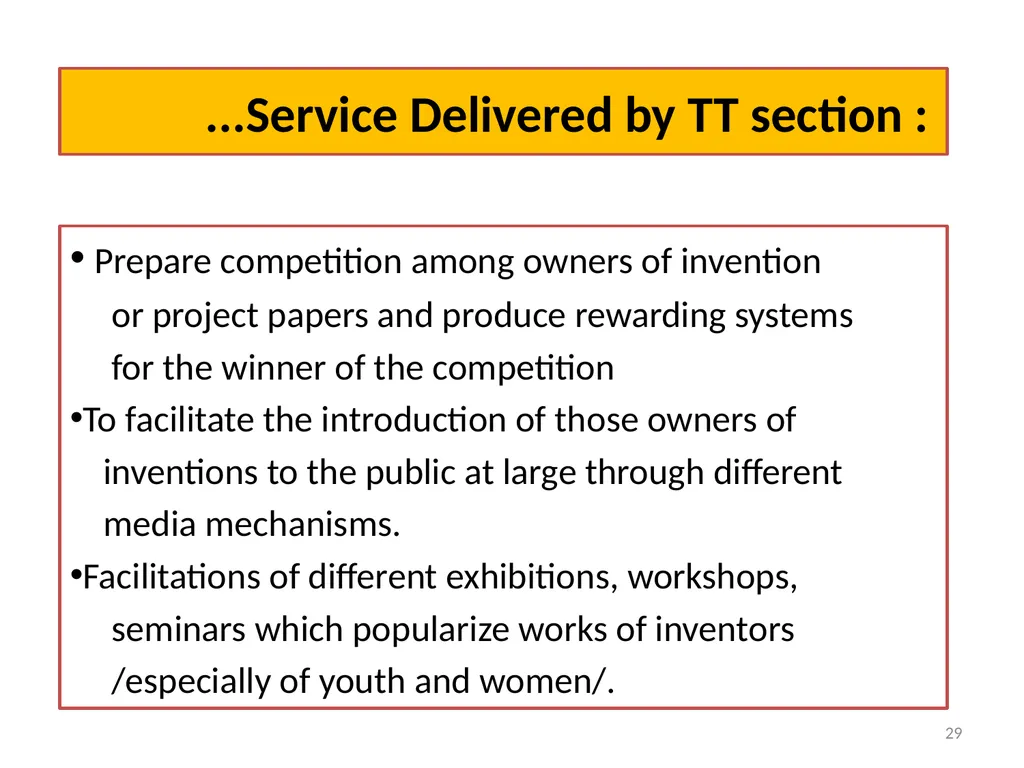 May 6 to 8, Cairo/Egypt Second WIPO Inter-Regional - slide 29 of 34