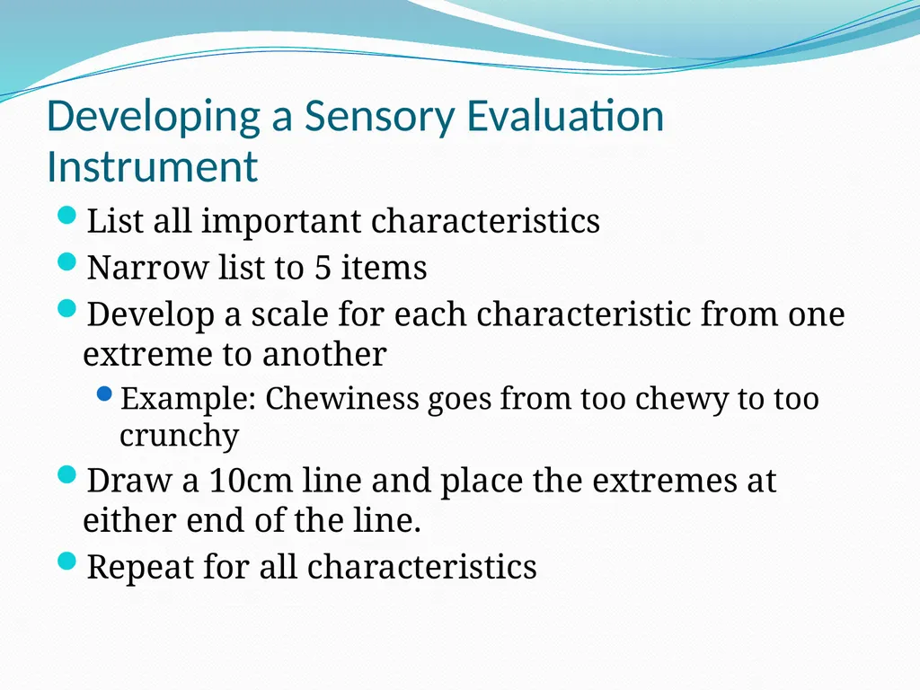 Sensory Evaluation Food & Nutritional Sciences - slide 2 of 11