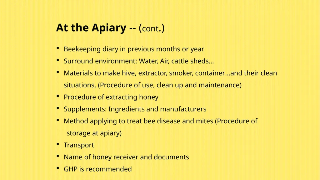 Challenges of exporting honey from Myanmar - slide 25 of 27