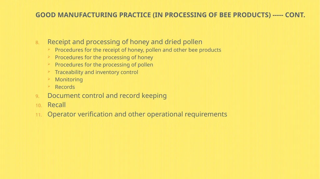 Challenges of exporting honey from Myanmar - slide 20 of 27