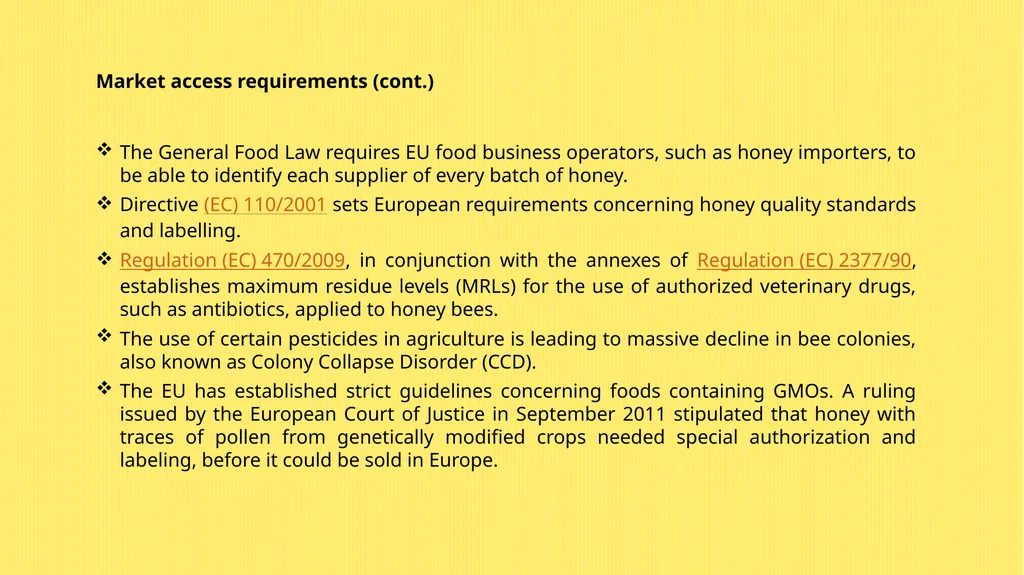 Challenges of exporting honey from Myanmar - slide 14 of 27