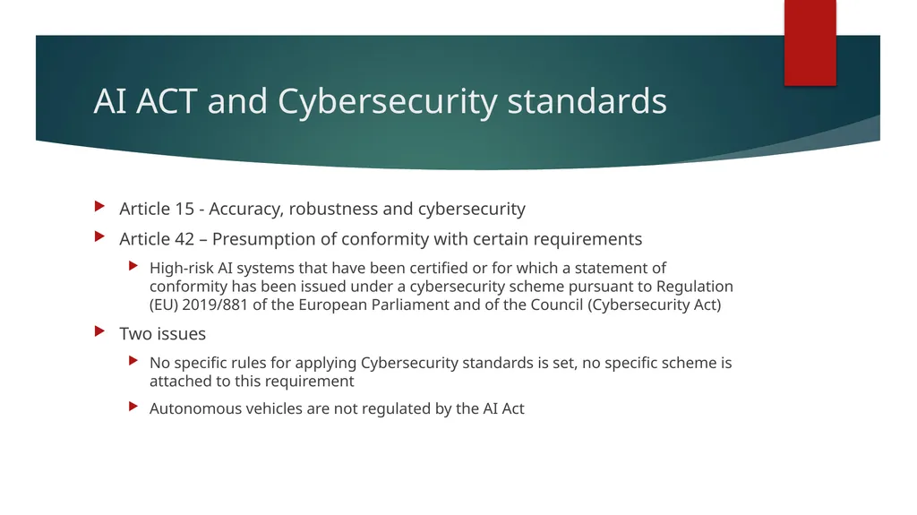 Autonomous vehicles, standardization & - slide 11 of 13