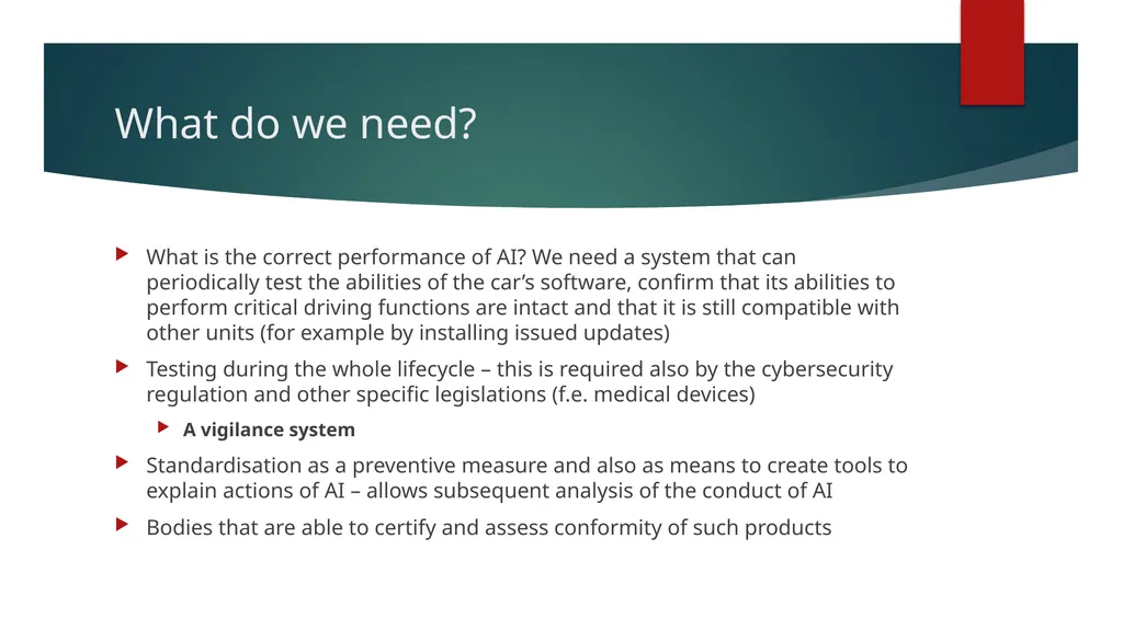Autonomous vehicles, standardization & - slide 12 of 13