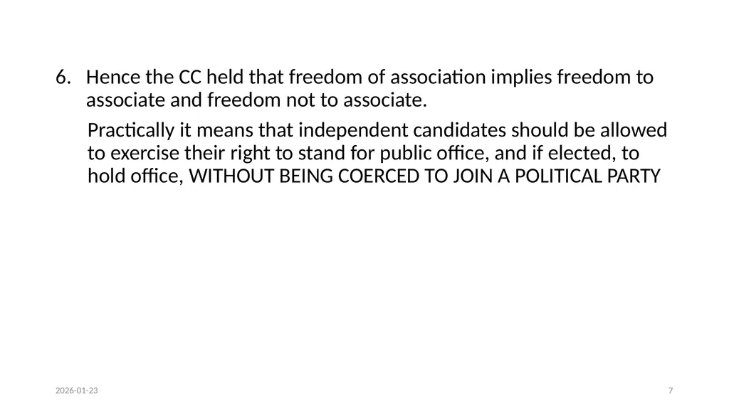 OVERVIEW OF THE CONSTITIONAL COURT JUDGEMENT AND - slide 7 of 34