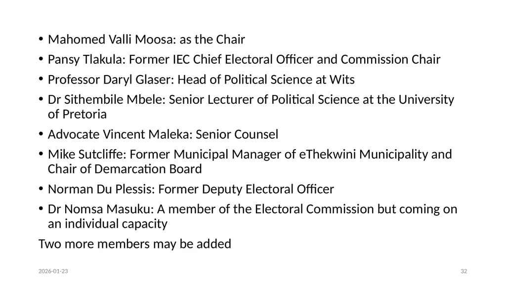 OVERVIEW OF THE CONSTITIONAL COURT JUDGEMENT AND - slide 32 of 34