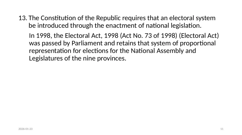 OVERVIEW OF THE CONSTITIONAL COURT JUDGEMENT AND - slide 11 of 34