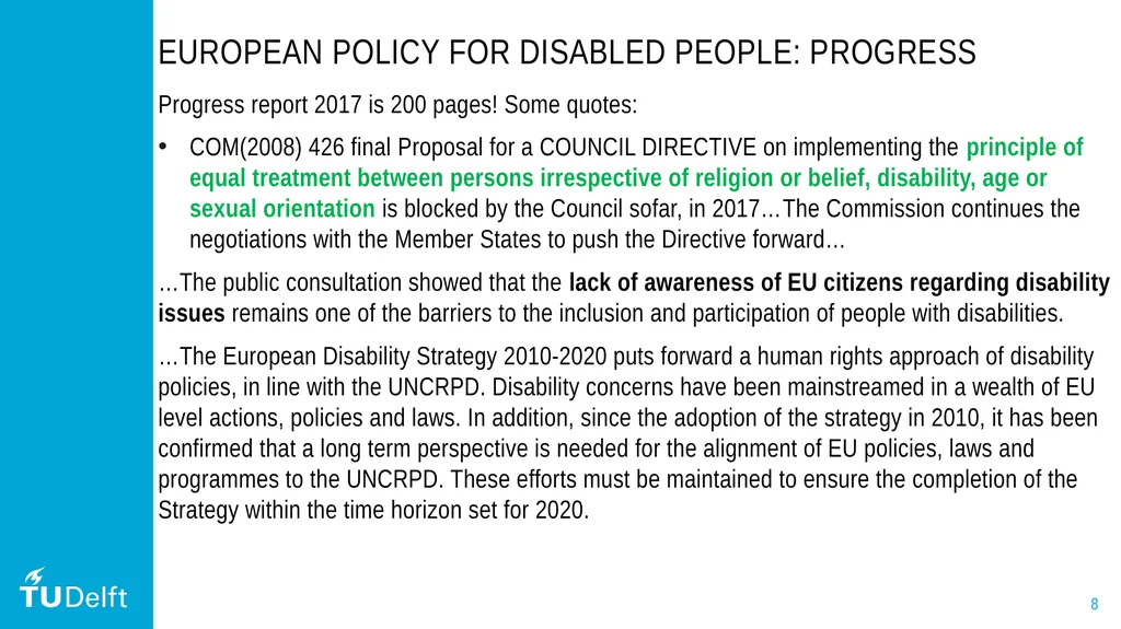 Diversity and inclusivity in EU Research policy - slide 8 of 10