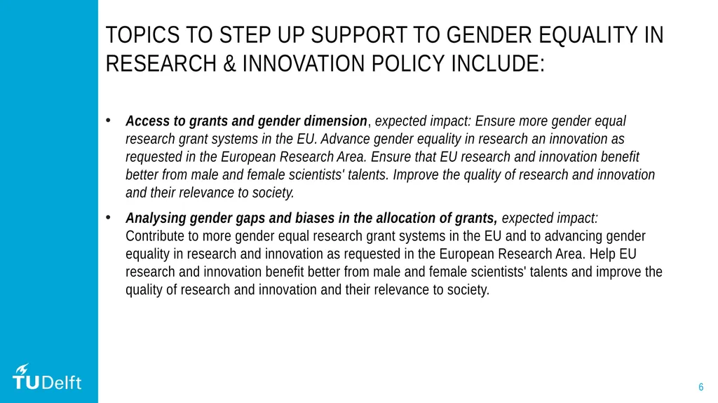 Diversity and inclusivity in EU Research policy - slide 6 of 10