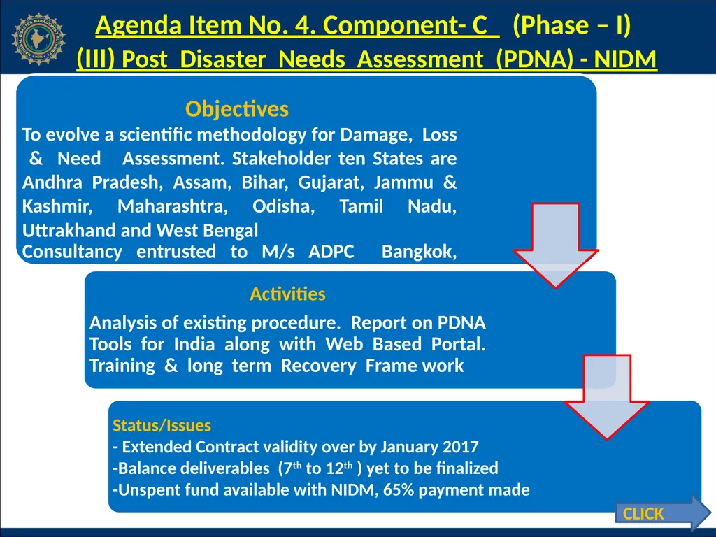 NCRMP Phase-I, Project Steering Committee Meeting - slide 11 of 30