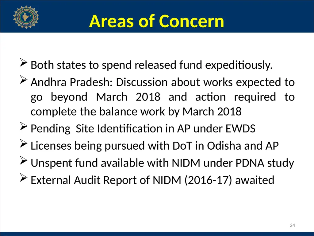NCRMP Phase-I, Project Steering Committee Meeting - slide 24 of 30