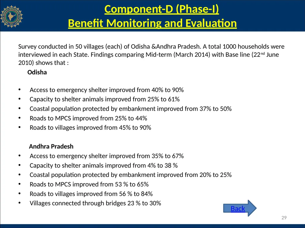 NCRMP Phase-I, Project Steering Committee Meeting - slide 29 of 30