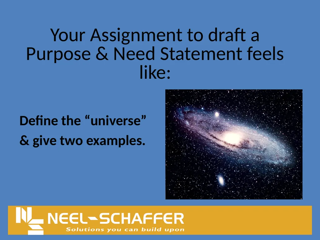 Defining Data Driven Needs for the Project Purpose - slide 2 of 23
