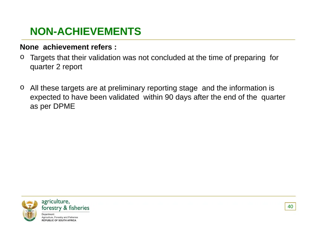 PRESENTATION TO THE PORTFOLIO COMMITTEE ON 8 - slide 40 of 67