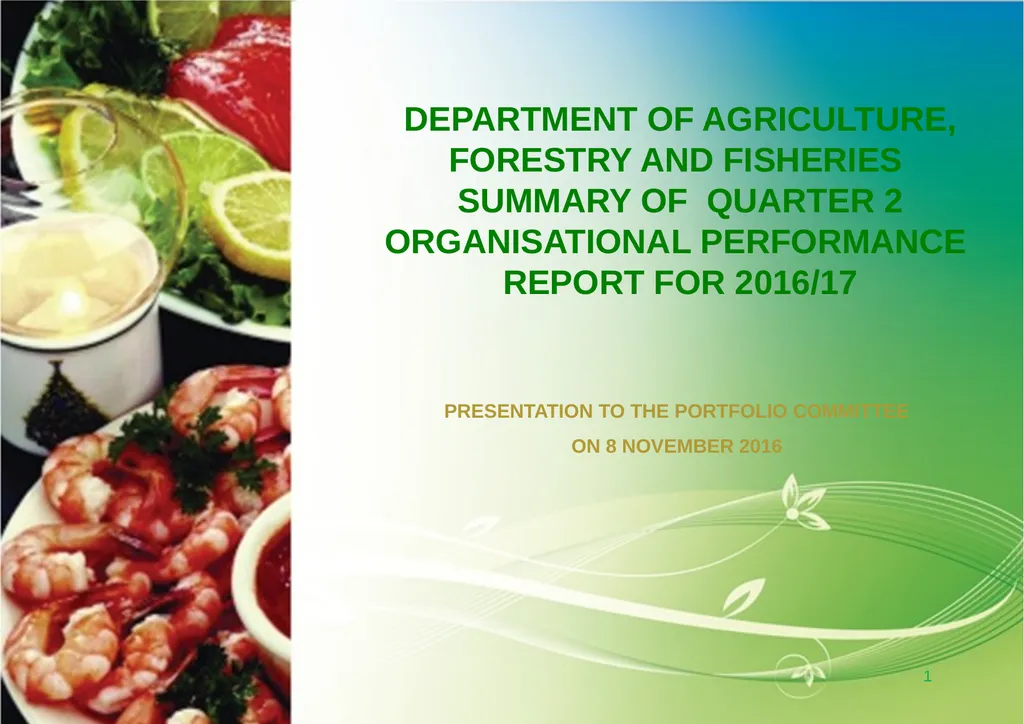 PRESENTATION TO THE PORTFOLIO COMMITTEE ON 8 - slide 1 of 67