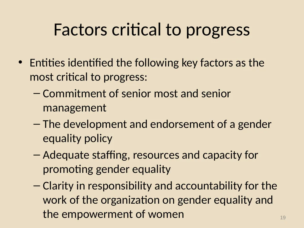System-wide Action Plan for implementation of the - slide 19 of 30