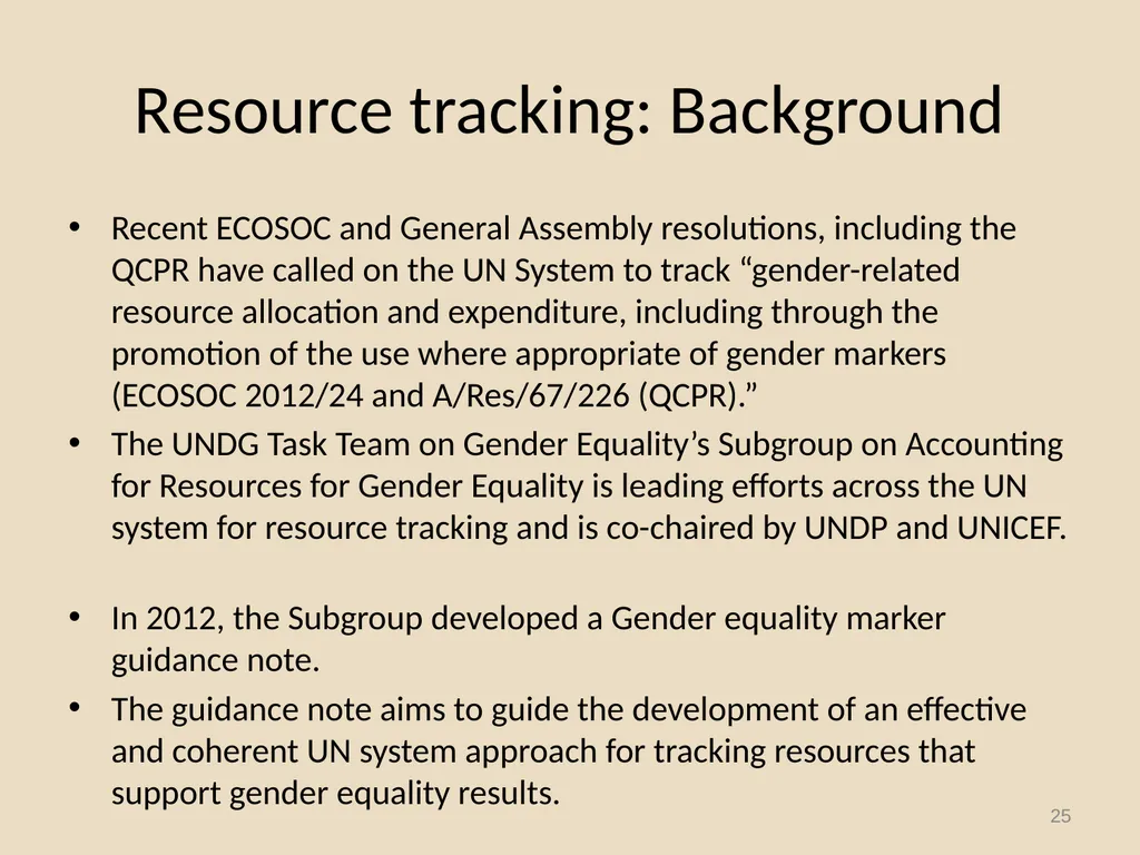 System-wide Action Plan for implementation of the - slide 25 of 30