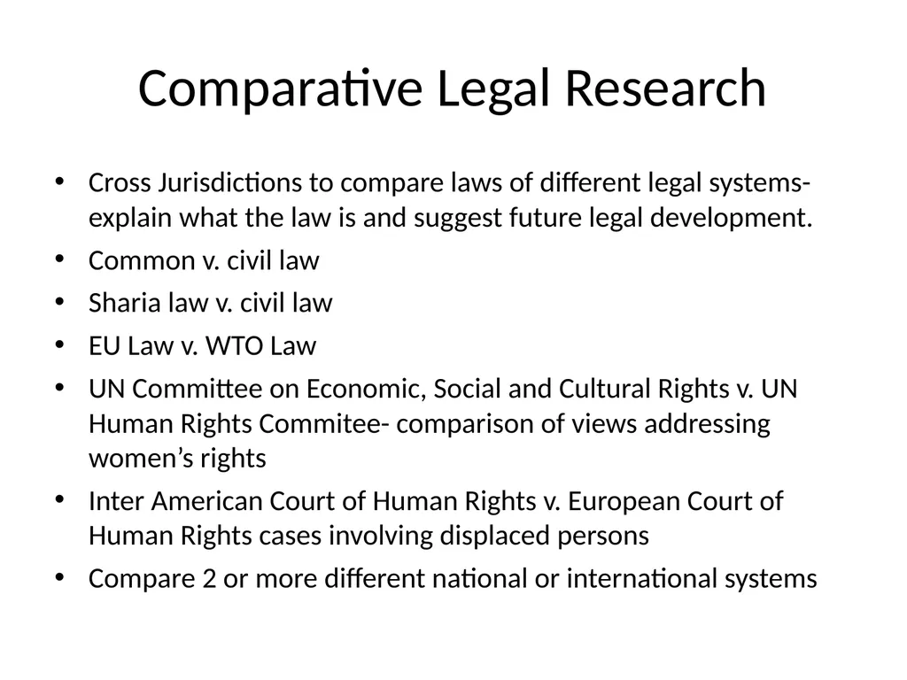 Masters Research Questions and Legal Writing - slide 15 of 51