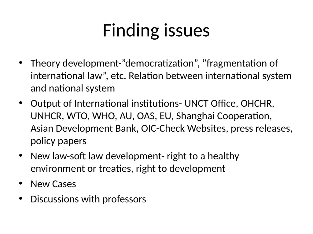 Masters Research Questions and Legal Writing - slide 7 of 51