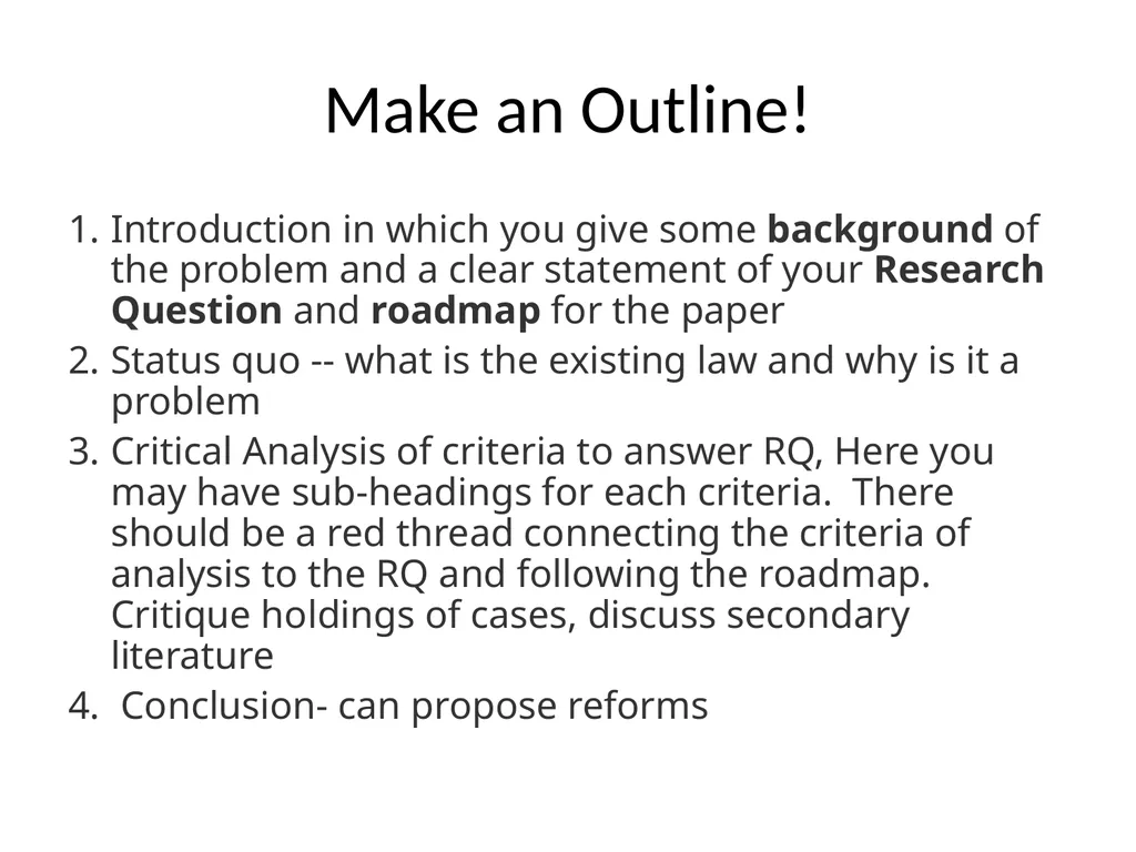 Masters Research Questions and Legal Writing - slide 28 of 51