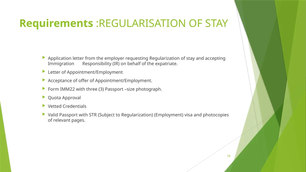 NIGERIAN IMMIGRATION POLICY BEING A PRESENTATION - slide 18 of 23