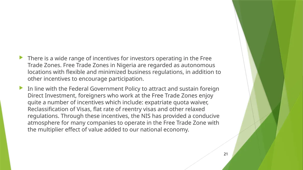 NIGERIAN IMMIGRATION POLICY BEING A PRESENTATION - slide 21 of 23