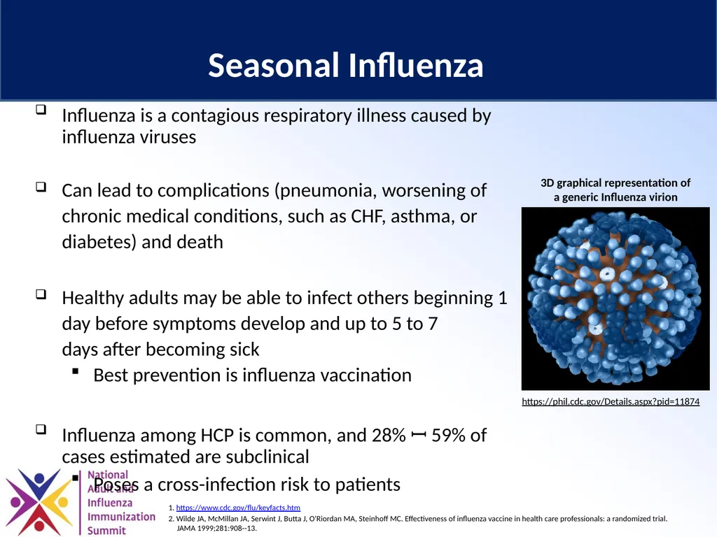 Optimizing Influenza Vaccination for Health Care - slide 3 of 28