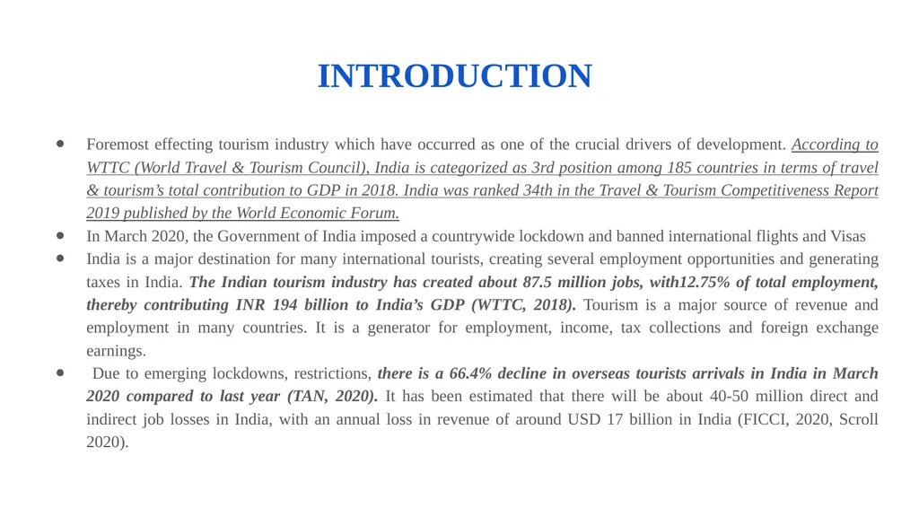 IMPACTS OF COVID-19 PANDEMIC ON TOURISM INDUSTRY - slide 3 of 12