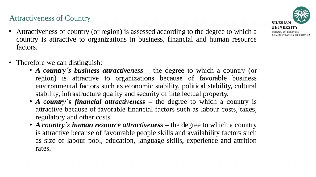 Evaluation of Quality of Business Environment 10. - slide 18 of 27