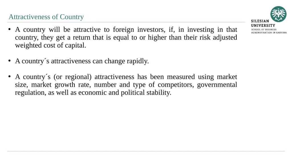 Evaluation of Quality of Business Environment 10. - slide 19 of 27