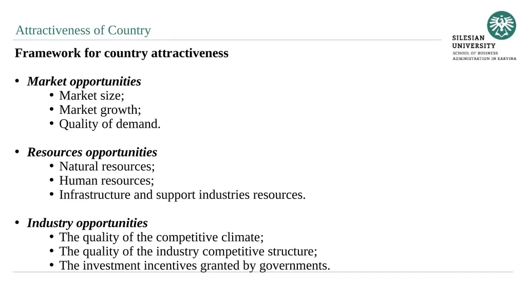 Evaluation of Quality of Business Environment 10. - slide 20 of 27