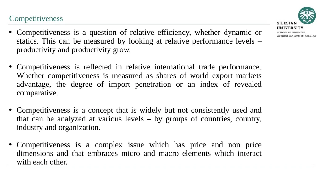 Evaluation of Quality of Business Environment 10. - slide 6 of 27