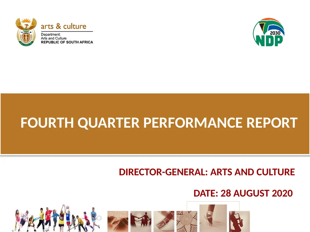 fourth QUARTER PERFORMANCE REPORT - slide 1 of 55