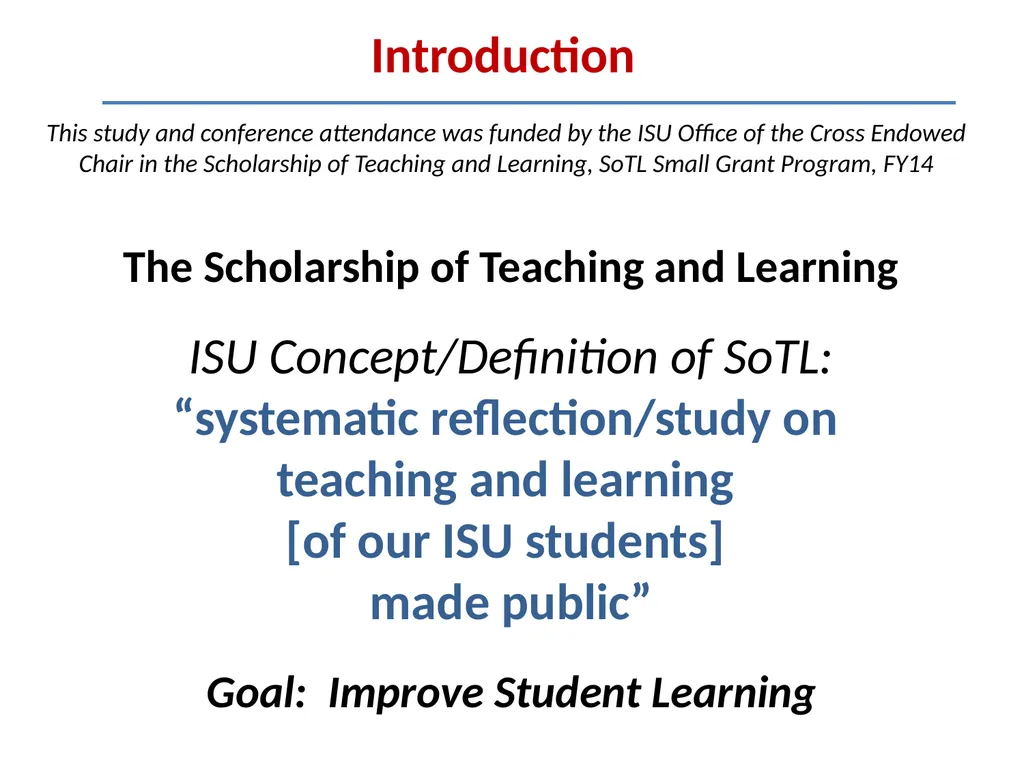 The Merits of Student Scholarship: Exploring - slide 2 of 22