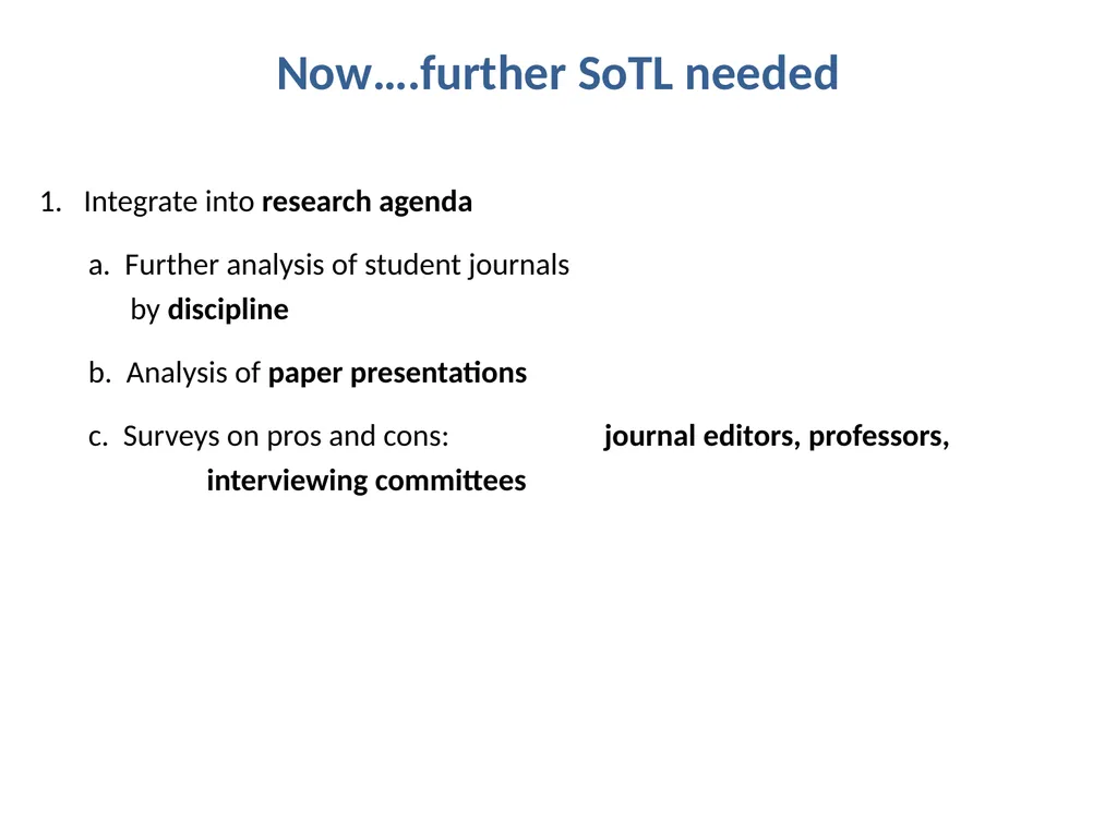 The Merits of Student Scholarship: Exploring - slide 20 of 22