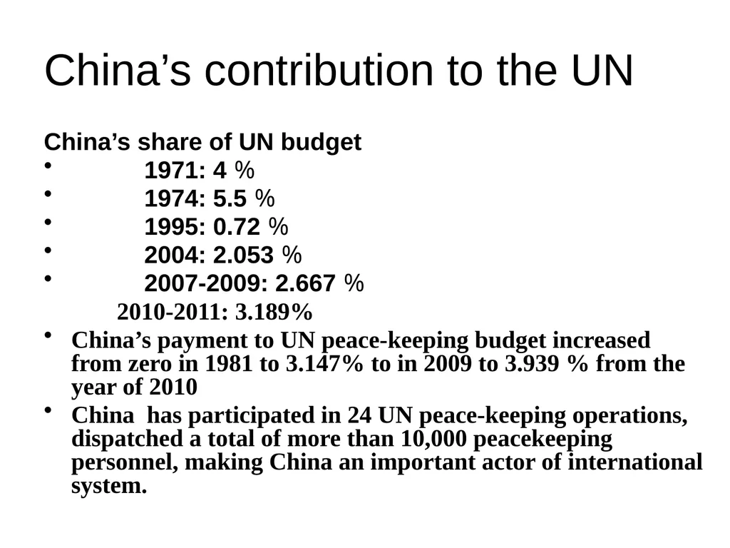 China’s UN Peacekeeping Operations ---Policy - slide 4 of 34
